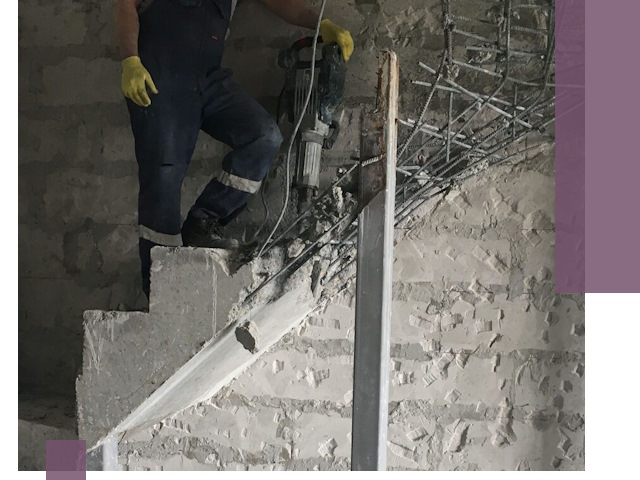 Демонтаж металлических и бетонных лестниц в Алексине