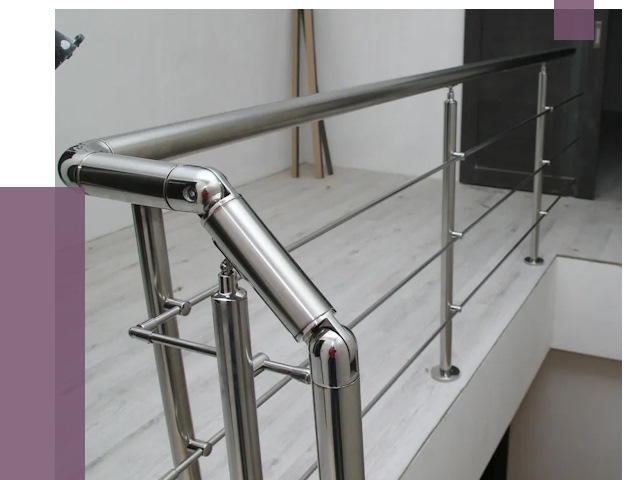 Перила из нержавеющей стали в Алексине от 9669 руб. под ключ | ПРОЛЁТ-Лкс