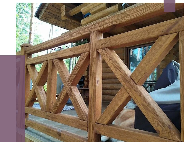 Деревянные перила под ключ в Алексине от 8241 руб. 