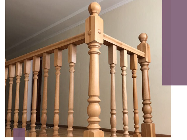 Деревянные перила на заказ в Алексине: монтаж и изготовление