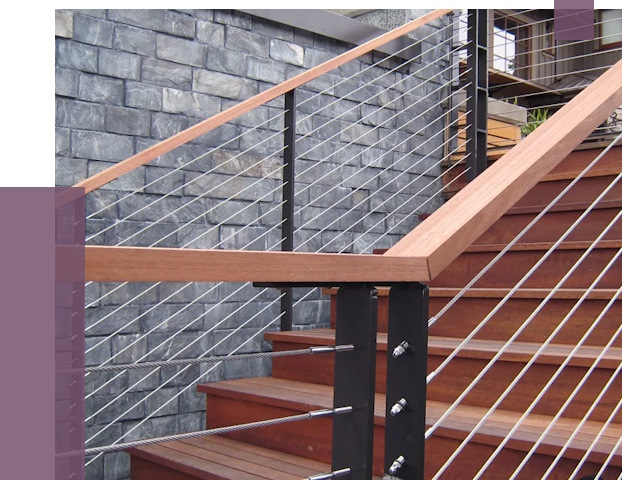 Тросовые перила под ключ в Алексине от 8351 руб. 