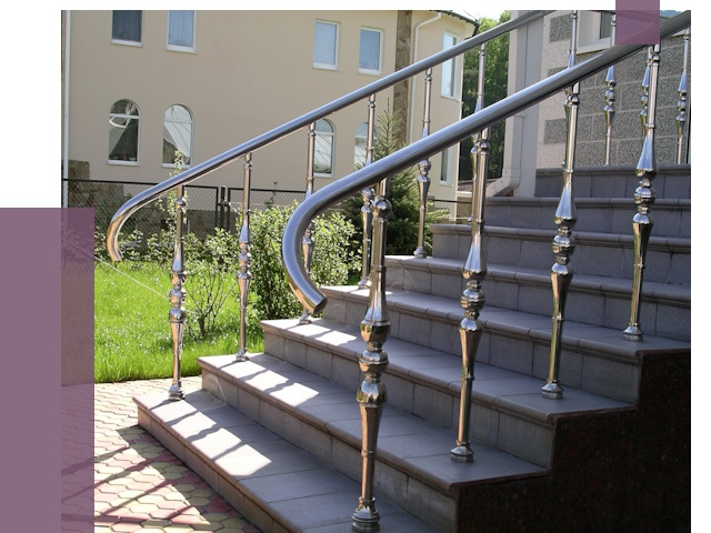 Перила для крыльца в Алексине от 11537 руб. — монтаж ПРОЛЁТ-Лкс