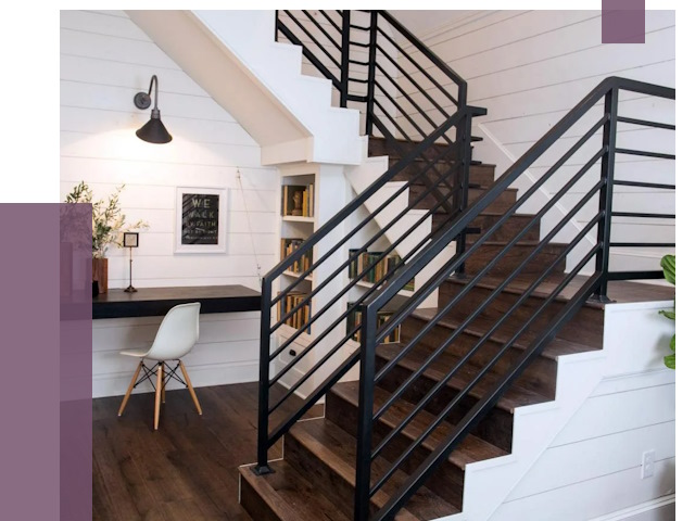 Перила для лестницы в доме в Алексине от 7966 руб. — ПРОЛЁТ-Лкс