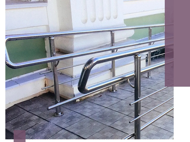 Ограждения пандусов из металла и нержавейки в Алексине