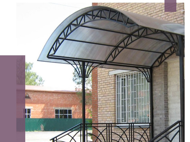 Металлические навесы и козырьки в Алексине от 13735 руб.