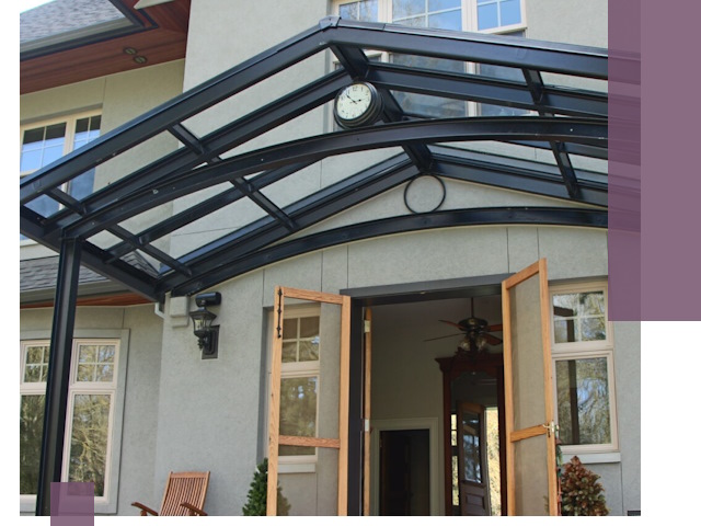 Изготовление и монтаж навесов и козырьков в Алексине