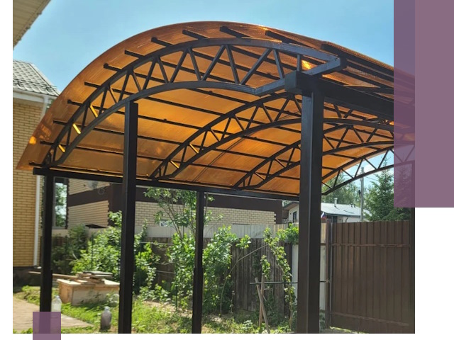 Изготовление навесов под ключ в Алексине из качественных материалов