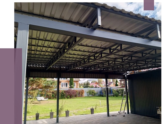 Монтаж навесов в Алексине от 7911 руб. — установка навеса | ПРОЛЁТ-Лкс