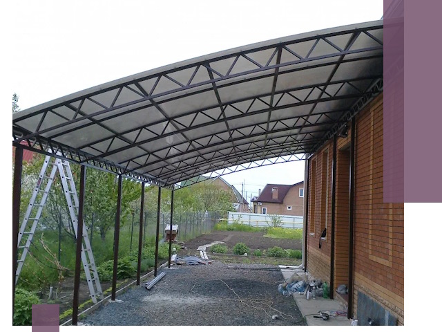 Профессиональный монтаж навесов под ключ в Алексине