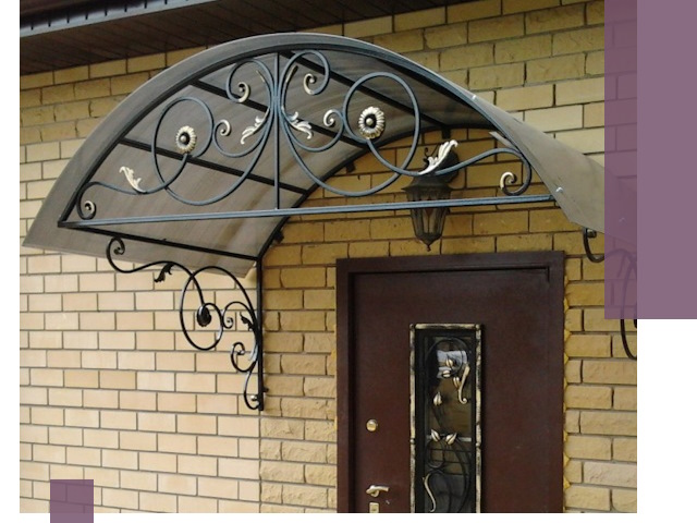 Изготовление козырьков из металла под ключ в Алексине