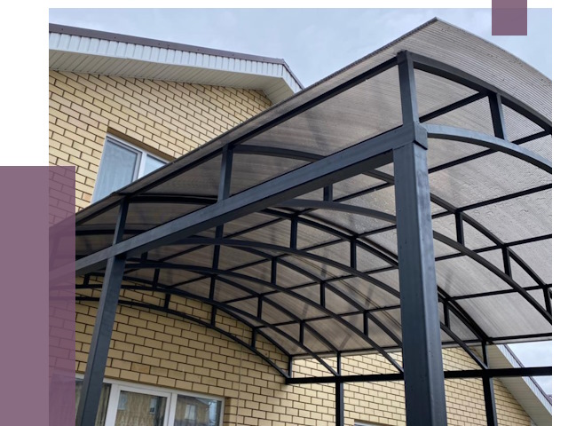 Монтаж козырьков в Алексине от 12362 руб. | ПРОЛЁТ-Лкс