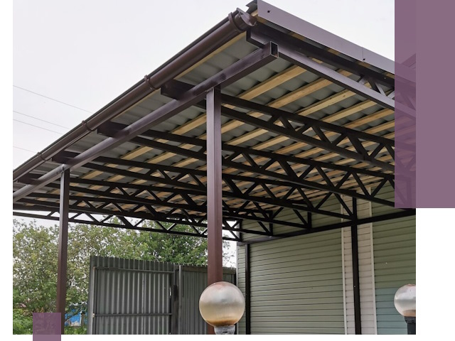 Навесы под ключ в Алексине: изготовление, монтаж и гарантия