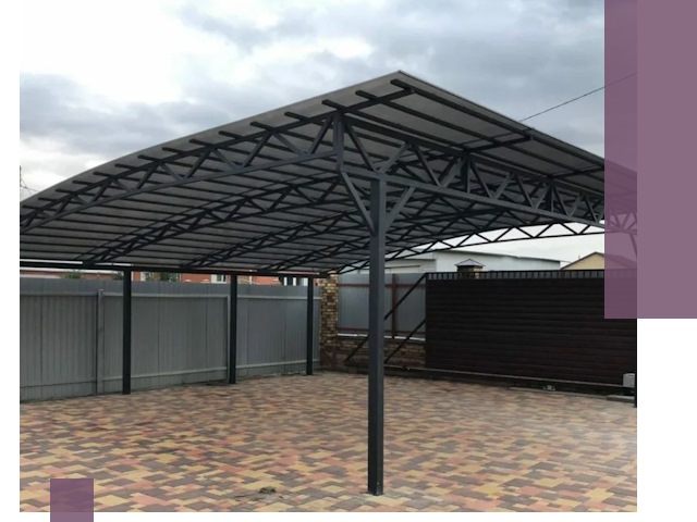 Недорогие навесы под ключ в Алексине — изготовление и монтаж