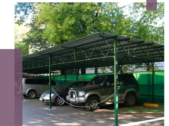Навесы для парковки в Алексине от 86256 руб. заказать | ПРОЛЁТ-Лкс