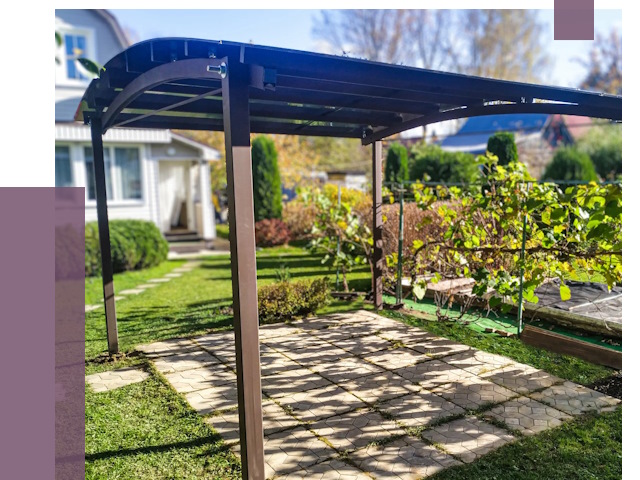 Навесы для дачи в Алексине от 13680 руб. под ключ — ПРОЛЁТ-Лкс