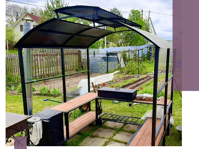 Навесы для барбекю в Алексине: изготовление, монтаж и демонтаж