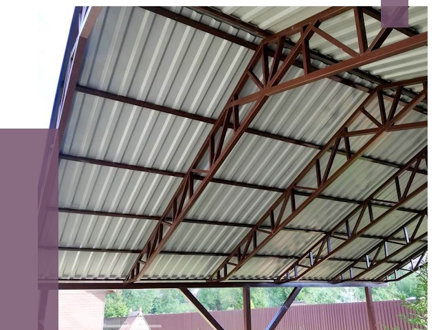 Навесы из профнастила в Алексине от 7911 руб. | ПРОЛЁТ-Лкс