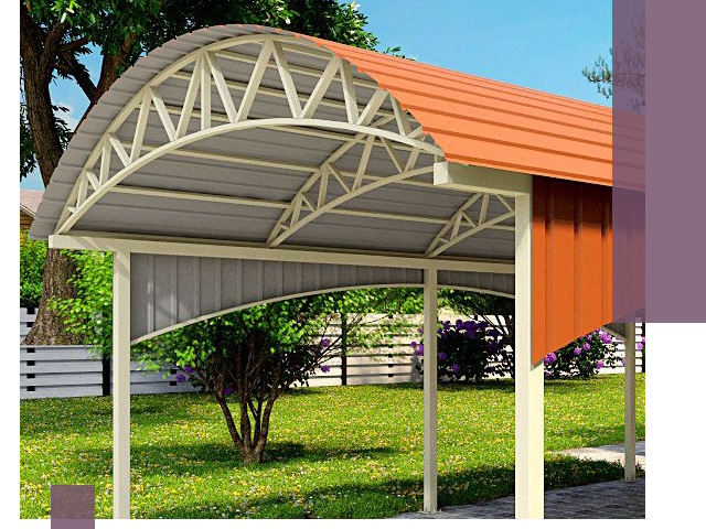 Навесы из профнастила под ключ в Алексине — установка и монтаж