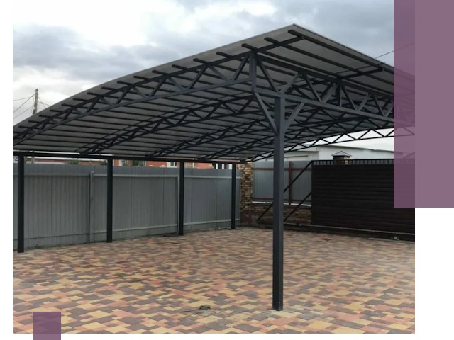 Металлические навесы под ключ в Алексине — изготовление и монтаж