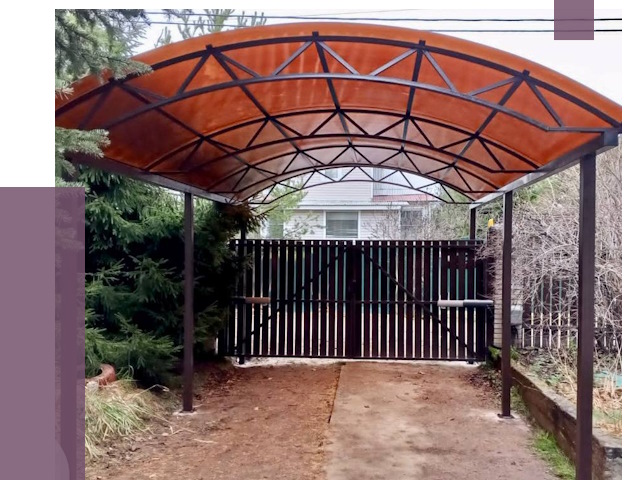 Арочные навесы в Алексине от 13680 руб. — изготовление и монтаж | ПРОЛЁТ-Лкс