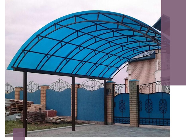 Арочные навесы под ключ в Алексине — изготовление и монтаж