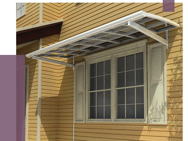 Козырьки над окнами в Алексине от 8186 руб. — монтаж, покупки | ПРОЛЁТ-Лкс