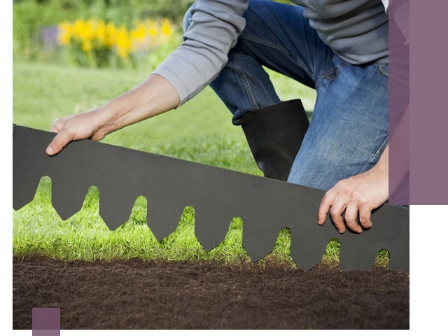 Металлические бордюры для газона в Алексине — изготовление и монтаж