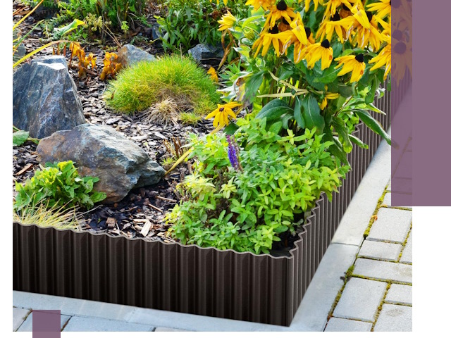 Металлические бордюры для клумб в Алексине — производство и монтаж